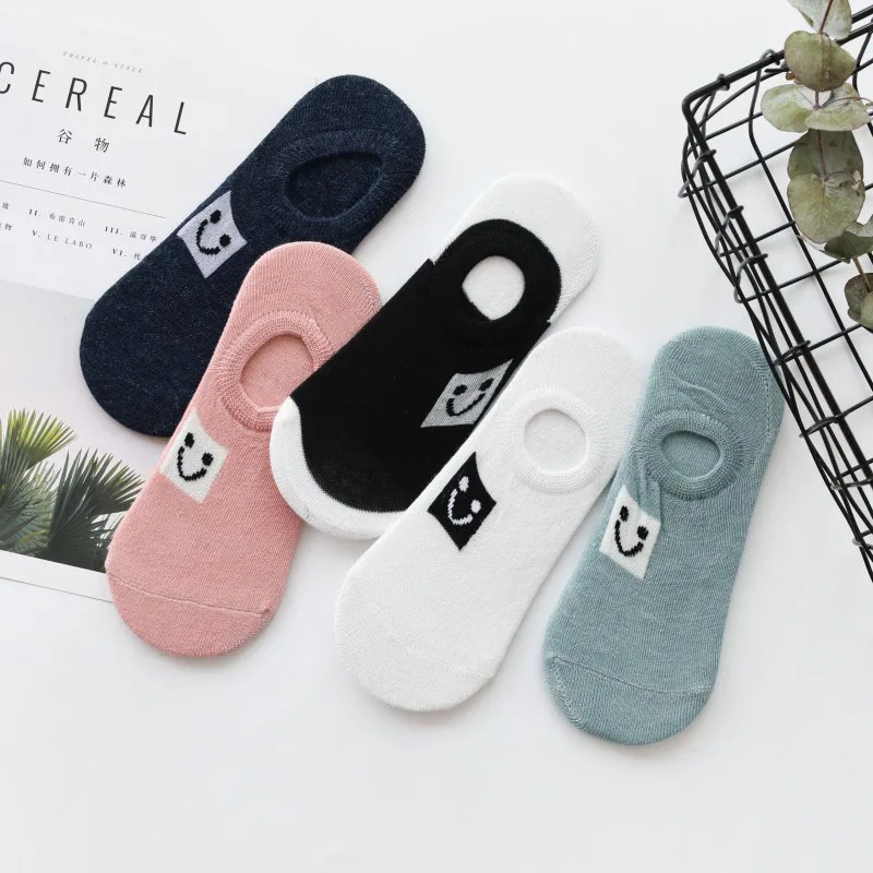 5 Pairs/lot Women Socks Smile face Cartoon Pattern Boat Sock for Summer Breathable Casual Girls Funny Fashion sock slippers
5 Pairs/lot Women Socks Smile face Cartoon Pattern Boat Sock for Summer Breathable Casual Girls Funny Fashion sock slippers