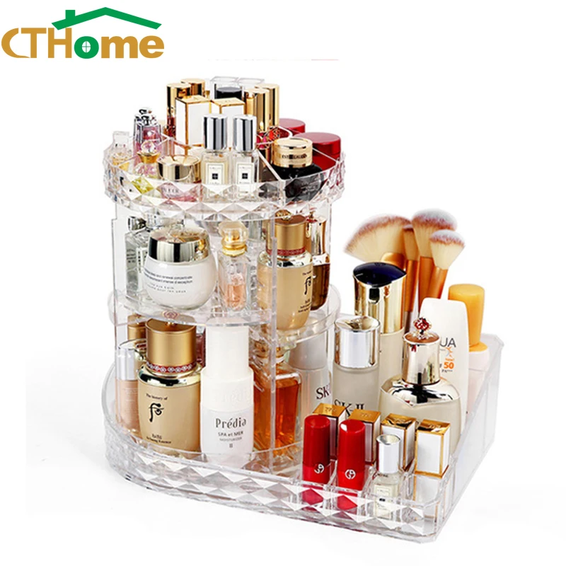 360 Degree Rotating Cosmetic Storage Box Cosmetics Storage Rack Fashion Crystal Storage Shelf Display Stand Large Capacity Mute
360 Degree Rotating Cosmetic Storage Box Cosmetics Storage Rack Fashion Crystal Storage Shelf Display Stand Large Capacity Mute