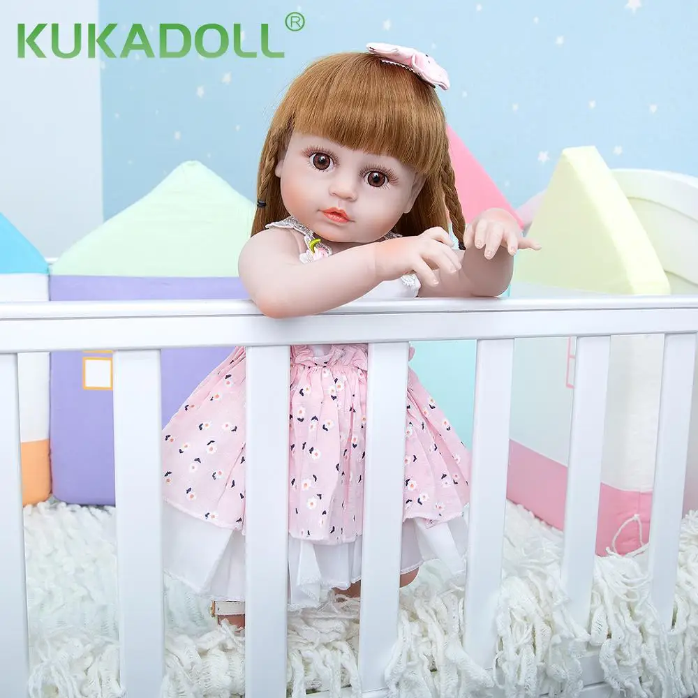 KUKADOLL 19 Inch Lovely Full Silicone Body Reborn Baby Dolls Menina Long Hair Baby Girl Toys For Toddler Gift Christmas Present
KUKADOLL 19 Inch Lovely Full Silicone Body Reborn Baby Dolls Menina Long Hair Baby Girl Toys For Toddler Gift Christmas Present