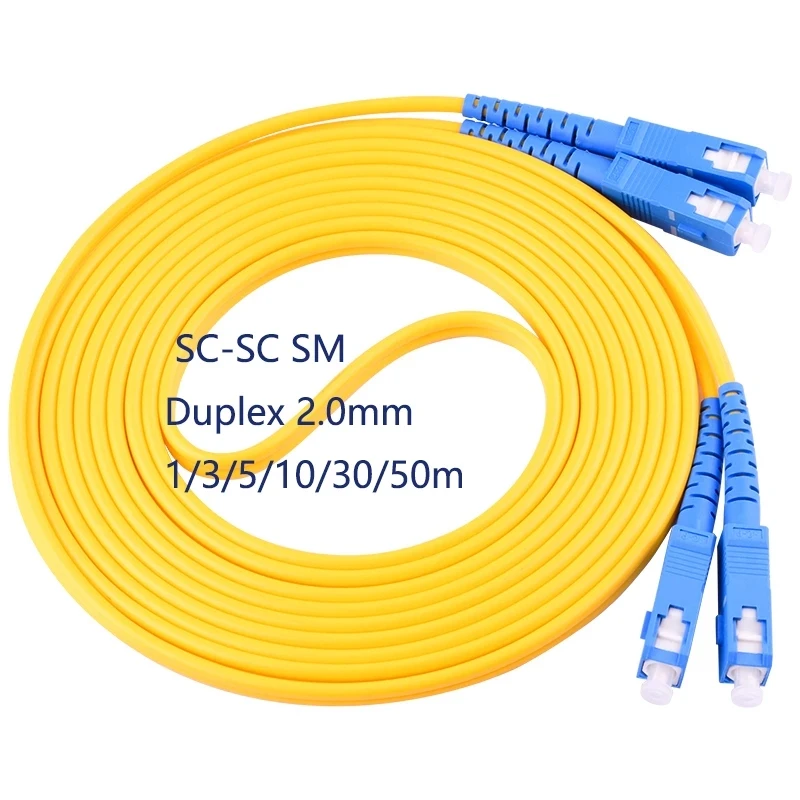 SC/UPC-SC/UPC Singlemode SM Duplex Fiber Optical Jumper Fiber Optic Patch Cord 1m/3m/5m/10m/30m/50m 
SC/UPC-SC/UPC Singlemode SM Duplex Fiber Optical Jumper Fiber Optic Patch Cord 1m/3m/5m/10m/30m/50m