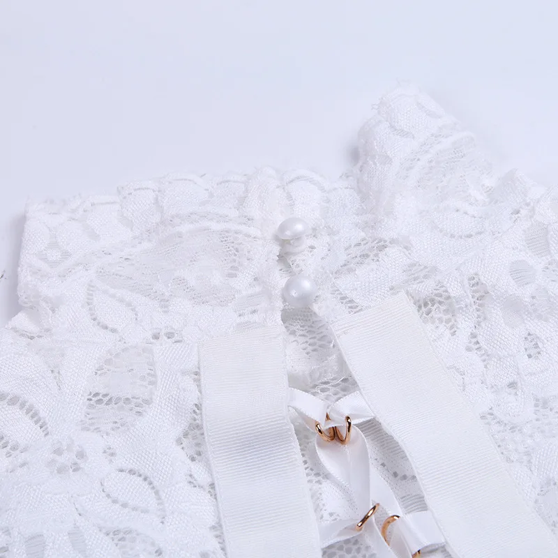 2020 Sexy Backless Bandage Jumpsuit Fashion High Collar Crochet Lace Women Rompers Hollow Out Lady Sexy Lingerie Bodysuits
2020 Sexy Backless Bandage Jumpsuit Fashion High Collar Crochet Lace Women Rompers Hollow Out Lady Sexy Lingerie Bodysuits