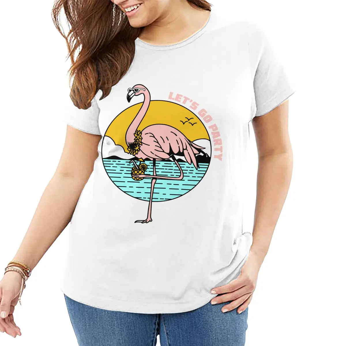 Stylish Flamingo Women's Plus Size T Shirts Cotton Top Tees Oversized Large Loose Graphic T-Shirt Female 6XL 5XL T-Shirts Summer
Stylish Flamingo Women's Plus Size T Shirts Cotton Top Tees Oversized Large Loose Graphic T-Shirt Female 6XL 5XL T-Shirts Summer
