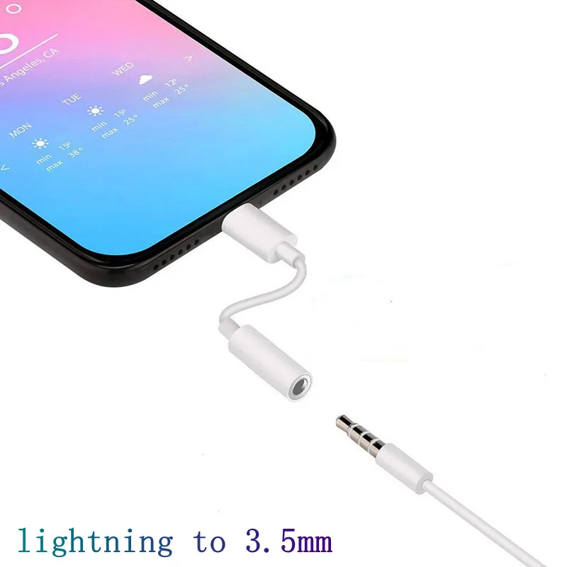 Lightning To 3 5 mm Jack Adapter Headphones Converter for Iphone 12 11 Pro Max X Xs XR 7 8 Plus Audio Aux Adapters | Мобильные