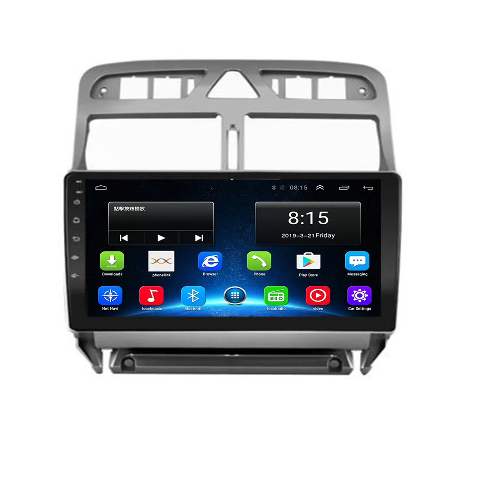 Android 10 0 2.5D автомобильный DVD плеер GPS навигация Мультимедиа для peugeot 307 307CC 307SW радио