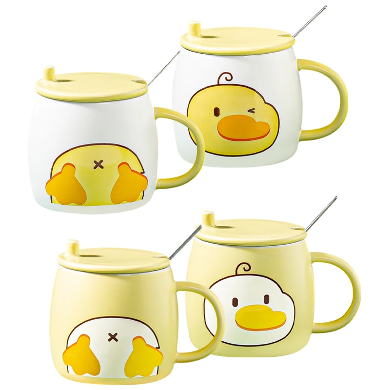 New Simple Refueling Duck Animal Ceramic Water Cup Cute Cartoon Spoon Mug With Lid Creative Student Couple Cup Coffee Cup Mug
New Simple Refueling Duck Animal Ceramic Water Cup Cute Cartoon Spoon Mug With Lid Creative Student Couple Cup Coffee Cup Mug