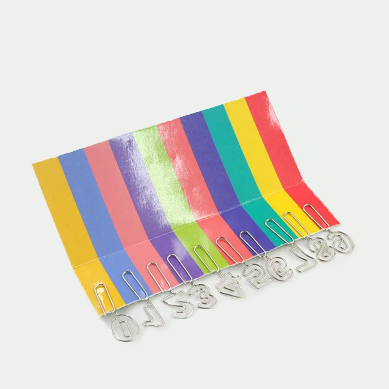 10 Pcs/lot Cute Metal Digital Bookmark Clips Pin Number Shaped Paper 0-9 Numbers School Supplies Stationery Accessories | Канцтовары для