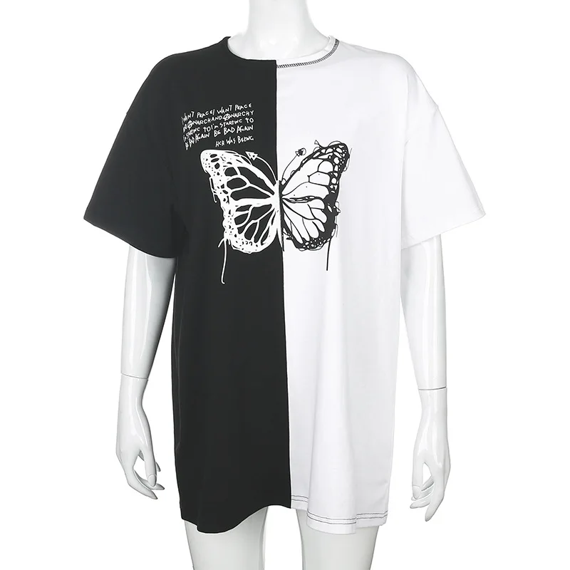 BOOFEENAA Butterfly Graphic T Shirts Women Streetwear 2020 Summer Tops Vintage Harajuku Hip Hop Oversized T Shirt Femme C67-AA37 
BOOFEENAA Butterfly Graphic T Shirts Women Streetwear 2020 Summer Tops Vintage Harajuku Hip Hop Oversized T Shirt Femme C67-AA37