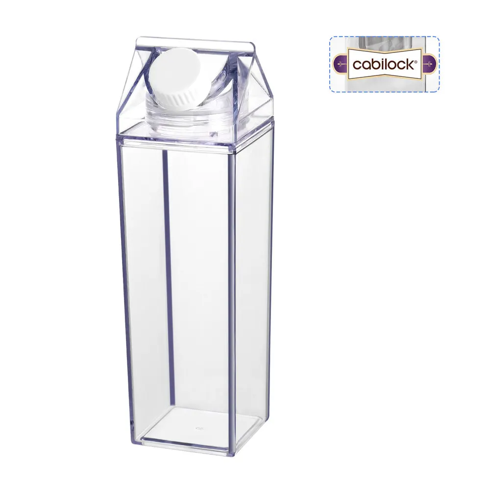 Cabilock Transparent Bottle 500ml Bottle Drink Container Empty Storage Bottle for Home Daily Use