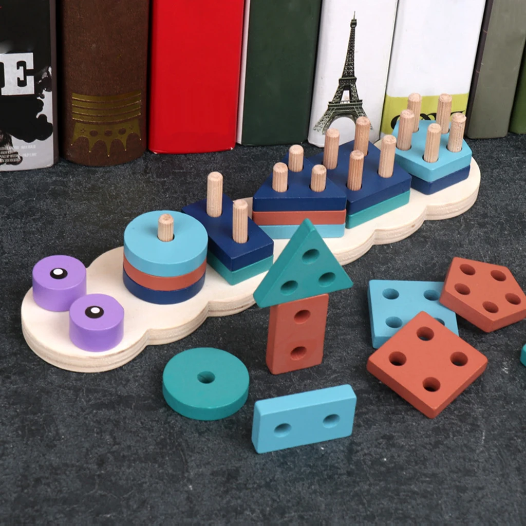 Montessori Educational Toys Shape Sorter Geometric Blocks Puzzle Stacking Matching Game for Kids Early Development
Montessori Educational Toys Shape Sorter Geometric Blocks Puzzle Stacking Matching Game for Kids Early Development