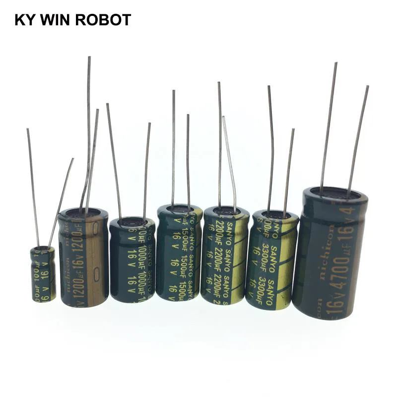 10pcs 16V Aluminum Electrolytic Capacitor 10UF 22UF 33UF 47UF 100UF 220UF 470UF 680UF 1000UF 2200UF 3300UF 4700UF 6800UF 22000UF
10pcs 16V Aluminum Electrolytic Capacitor 10UF 22UF 33UF 47UF 100UF 220UF 470UF 680UF 1000UF 2200UF 3300UF 4700UF 6800UF 22000UF