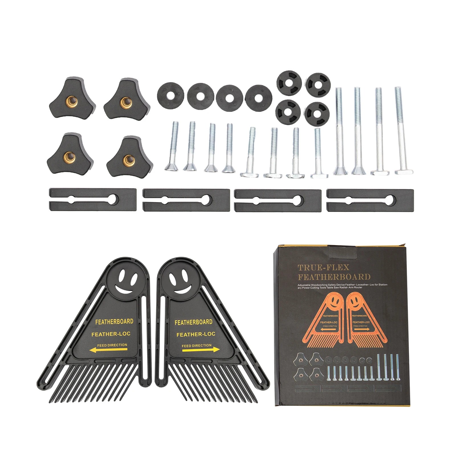 Extended Feather Loc Board Set Multi-Purpose Woodworking Engraving Machine Double Featherboards Miter Gauge Slot DIY Tools 
Extended Feather Loc Board Set Multi-Purpose Woodworking Engraving Machine Double Featherboards Miter Gauge Slot DIY Tools