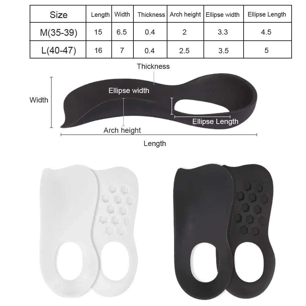 Unisex Flatfoot Orthotics TPR Insole for Flat Foot O-shaped Legs Arch Support Plantar Fasciitis Shoes Orthotic Pad
Unisex Flatfoot Orthotics TPR Insole for Flat Foot O-shaped Legs Arch Support Plantar Fasciitis Shoes Orthotic Pad