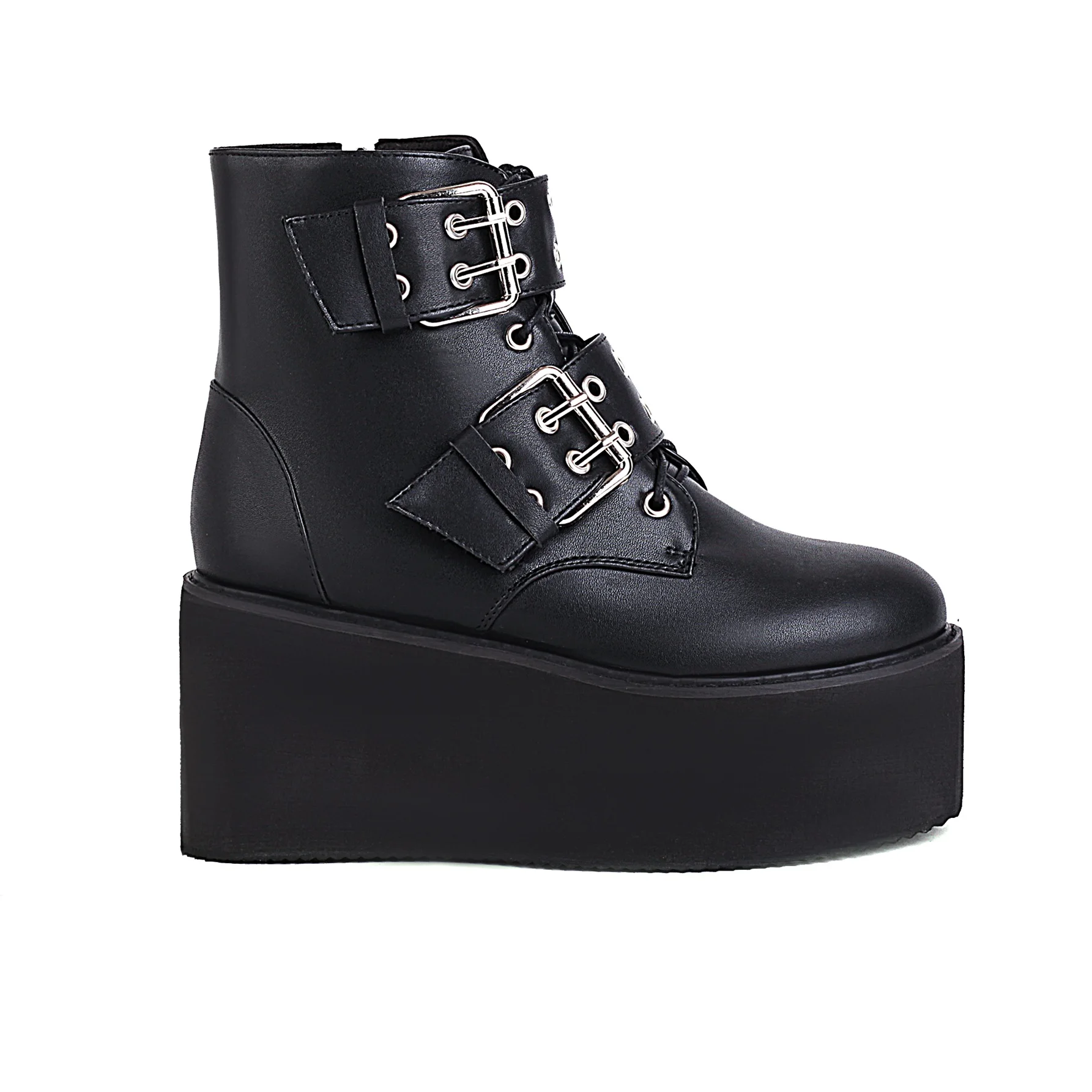 Punk Style Ankle Boots for Women 2021 Female Thick Booties Frenulu Fall Round Toe Shoes Black Autumn Winter Wedge Chunky
Punk Style Ankle Boots for Women 2021 Female Thick Booties Frenulu Fall Round Toe Shoes Black Autumn Winter Wedge Chunky