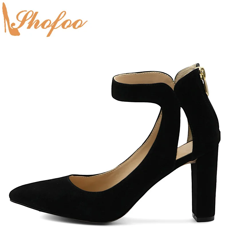 Black High Chunky Heels Women Pumps Pointed Toe Ankle Strap Back Zipper Large Size 38 39 For Ladies Fashion Mature Shoes Shofoo
Black High Chunky Heels Women Pumps Pointed Toe Ankle Strap Back Zipper Large Size 38 39 For Ladies Fashion Mature Shoes Shofoo