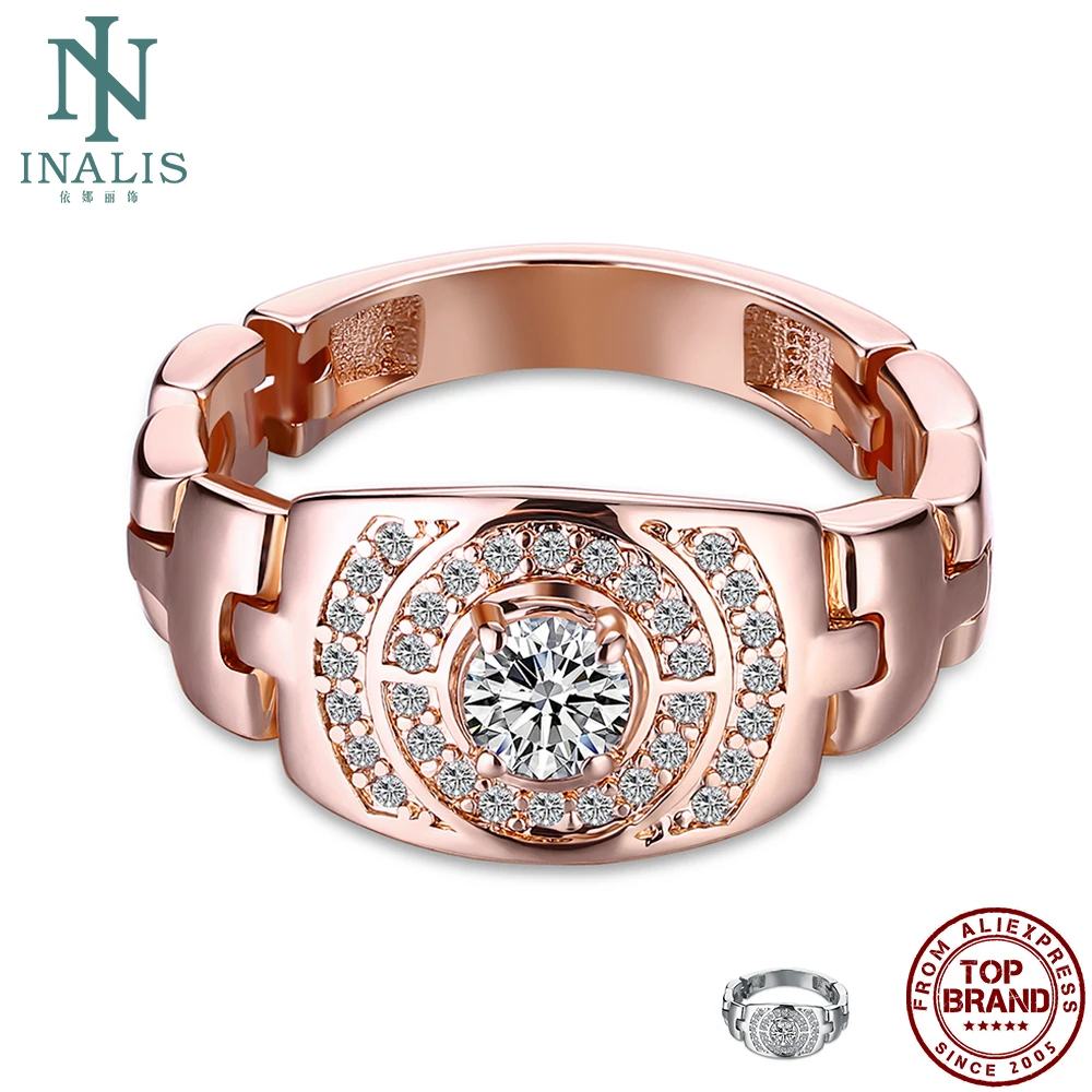 INALIS Romantic Wedding Rose Gold Plated Geometric Rings For Women And Men Full Clear Cubic Zirconia Unisex Ring Fashion Jewelry
INALIS Romantic Wedding Rose Gold Plated Geometric Rings For Women And Men Full Clear Cubic Zirconia Unisex Ring Fashion Jewelry