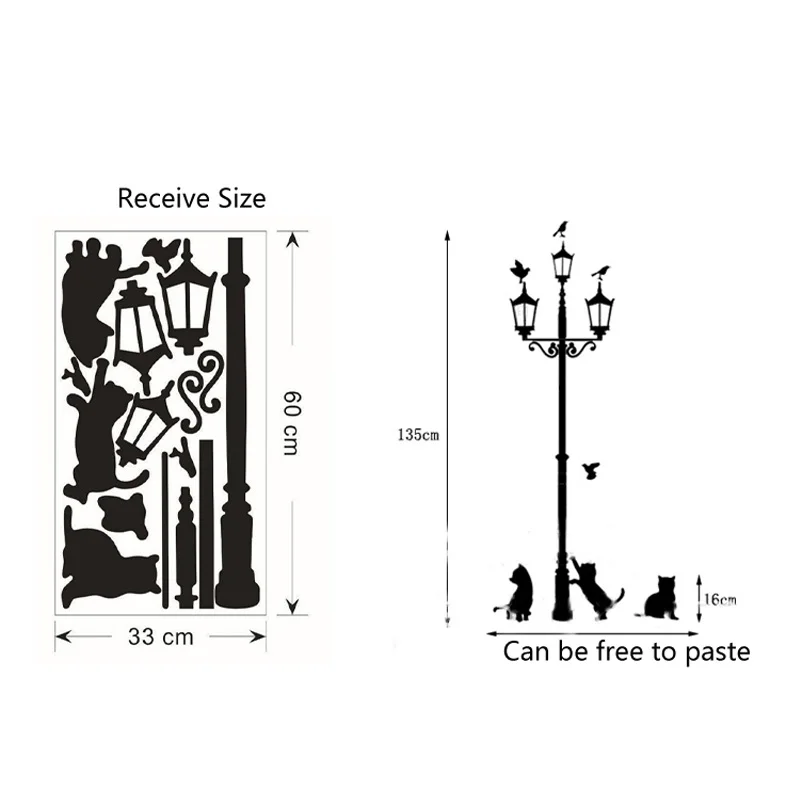 Cartoon wallpaper ancient lamp cat bird wall stickers children's room bedroom decals living room home decoration accessories
Cartoon wallpaper ancient lamp cat bird wall stickers children's room bedroom decals living room home decoration accessories