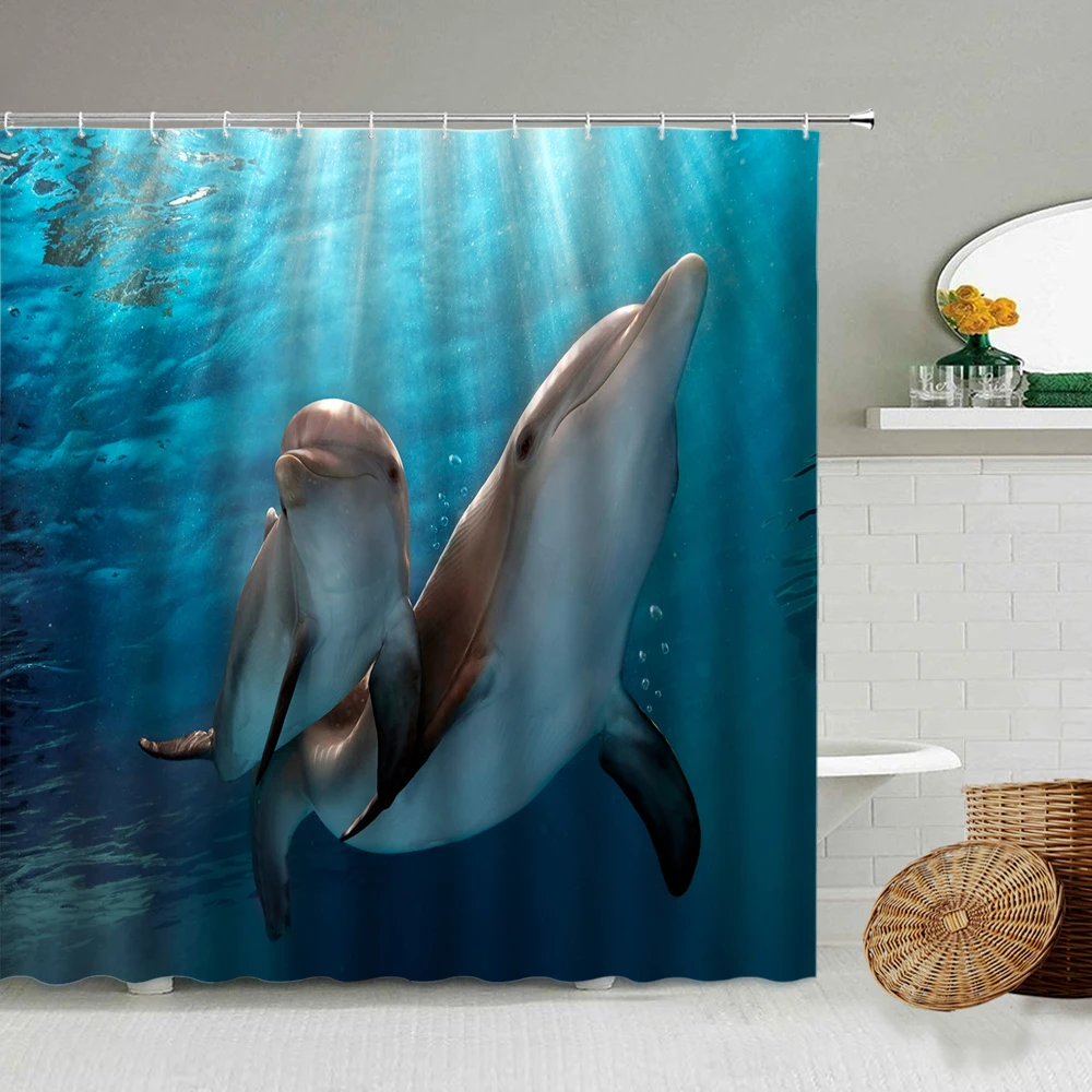 Ocean Dolphin Animal Shower Curtain Blue Deep Sea Whale Bathroom Blackout Waterproof Screen Photography Background With Hook Set
Ocean Dolphin Animal Shower Curtain Blue Deep Sea Whale Bathroom Blackout Waterproof Screen Photography Background With Hook Set