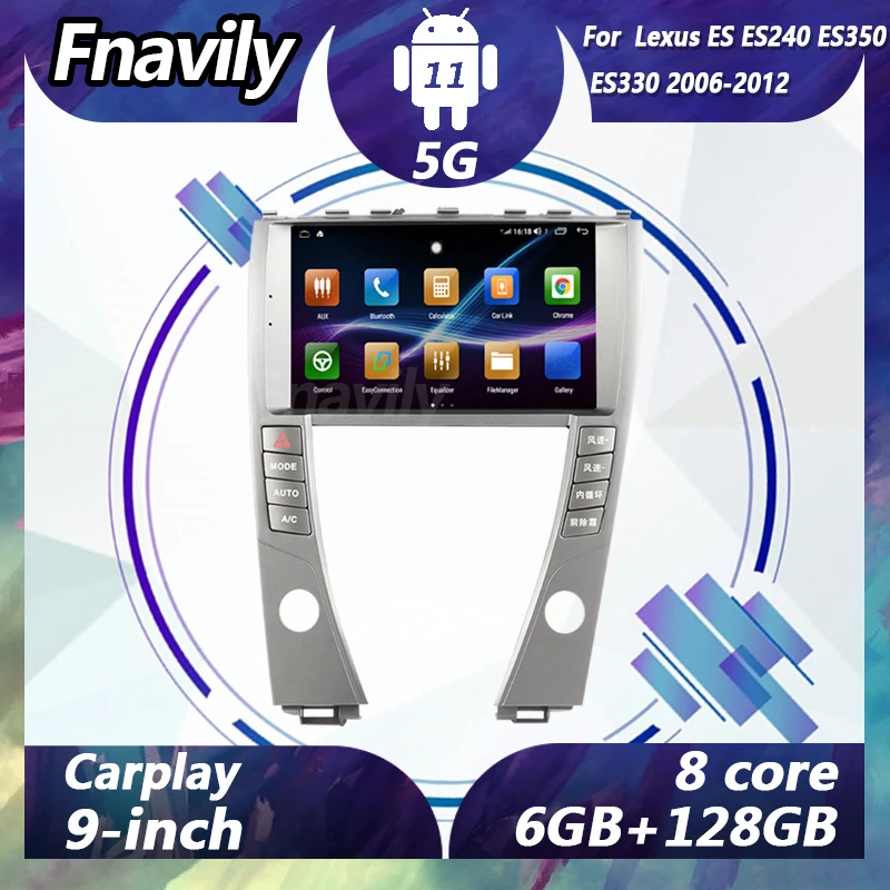 Fnavily 9" Android 11 car stereos For Lexus ES ES240 ES350 ES330 video dvd player radio car audio navigation GPS DSP 2006 - 2012
Fnavily 9" Android 11 car stereos For Lexus ES ES240 ES350 ES330 video dvd player radio car audio navigation GPS DSP 2006 - 2012