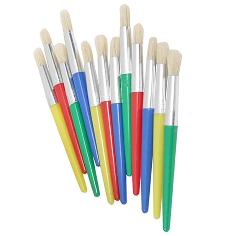 12 Piece Children's No Spill Paint Cups 3.3Inches Tall with Colored Lids and 12 Piece Round Brush Set
12 Piece Children's No Spill Paint Cups 3.3Inches Tall with Colored Lids and 12 Piece Round Brush Set