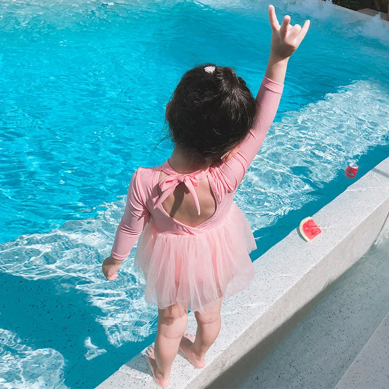 Wyoturn Long Sleeve Girls' Skirts And Swimwear Backless Bandage Pink One-piece Swimsuit Children's Sun Protection Rash Guard New
Wyoturn Long Sleeve Girls' Skirts And Swimwear Backless Bandage Pink One-piece Swimsuit Children's Sun Protection Rash Guard New