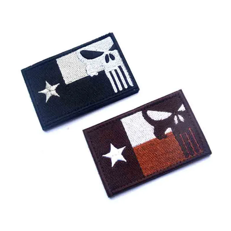 

5 Pieces American Punisher Morale Badge Armband Embroidered Velcro Clothes Applique