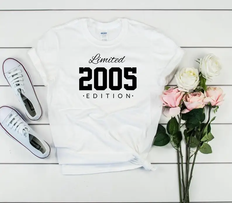 Rose gold-2005 16th birthday limited edition T-shirt gift for her and him 16 year old party shirt UNISEX SHIRT summer 100%cotton
Rose gold-2005 16th birthday limited edition T-shirt gift for her and him 16 year old party shirt UNISEX SHIRT summer 100%cotton