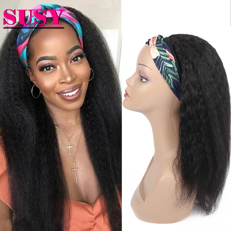 Kinky Straight 3/4 Half Wig Human Hair Susy Hair Headband Wigs for Black Women Malaysian Headband Wig Human Hair Natural Color
Kinky Straight 3/4 Half Wig Human Hair Susy Hair Headband Wigs for Black Women Malaysian Headband Wig Human Hair Natural Color