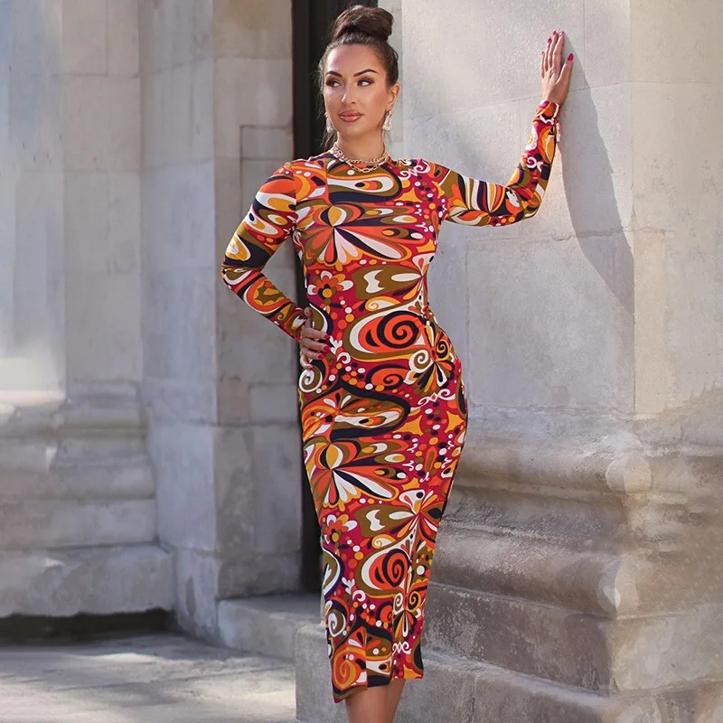 Za Women Fashion Tie-dye Graffiti Sexy Split Fork Midi Party Dress Long Sleeve Bodycon Slim Club Evening Dresses 2021 Vestidos
Za Women Fashion Tie-dye Graffiti Sexy Split Fork Midi Party Dress Long Sleeve Bodycon Slim Club Evening Dresses 2021 Vestidos