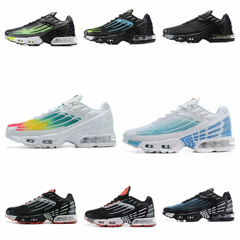 

Designer Tns Plus 3 III Tuned Sneakers Mens Running Shoes Trainers Chaussures Triple Hyper Outdoor Sports White Black Footwear