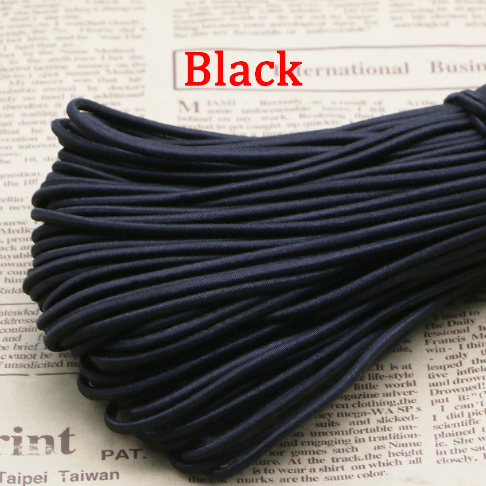 1/2/3/4/5/6MM White/black Strong Elastic Rope rubber band sewing Garment craft supplies elastic for DIY accessories - купить по