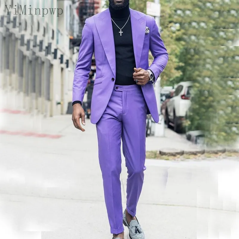 Light Purple Men Suits Peaked Lapel One Button Prom Suits Formal Slim Fit Blazer Jacket Men Tuxedos Groom Wedding Wear 2 Piece
Light Purple Men Suits Peaked Lapel One Button Prom Suits Formal Slim Fit Blazer Jacket Men Tuxedos Groom Wedding Wear 2 Piece