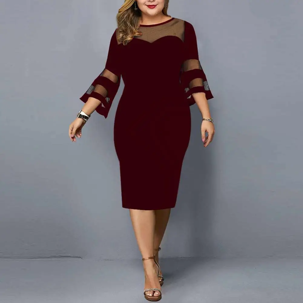 Plus Size Dress Women Evening Party Dresses 2021 Women Dress Flare Sleeve Plus Size Autumn Winter Pure Color Slim Midi Dress
Plus Size Dress Women Evening Party Dresses 2021 Women Dress Flare Sleeve Plus Size Autumn Winter Pure Color Slim Midi Dress
