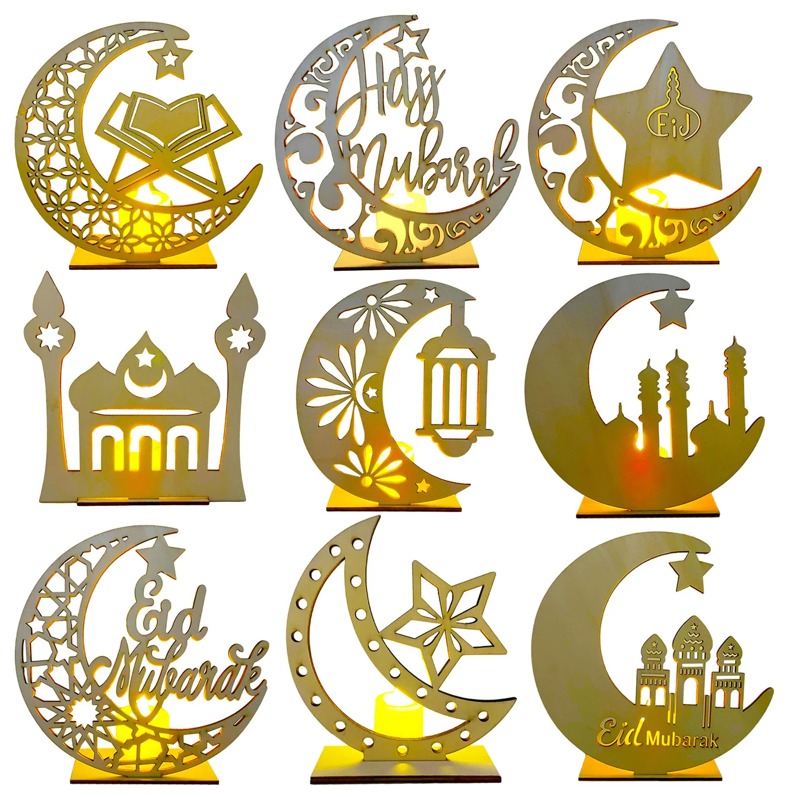 Ramadan Decorative Lantern Wooden Lantern With LED Lights Festival Lantern Happy Eid 2021 Lights Decoration
Ramadan Decorative Lantern Wooden Lantern With LED Lights Festival Lantern Happy Eid 2021 Lights Decoration