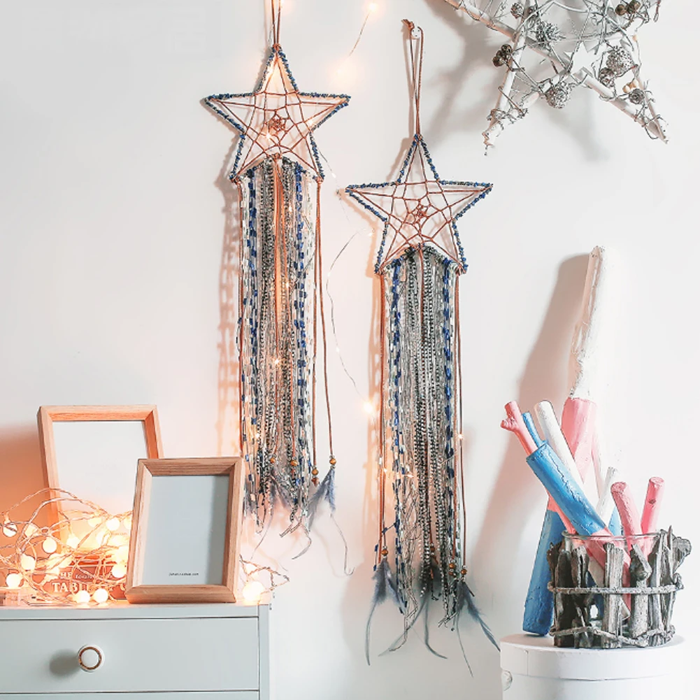 Wall Decoration Star Dream Catcher Indoor Pendant for Girlfriend Couple Birthday Gift Bedroom Decor Macrame Wall Hanging Home
Wall Decoration Star Dream Catcher Indoor Pendant for Girlfriend Couple Birthday Gift Bedroom Decor Macrame Wall Hanging Home