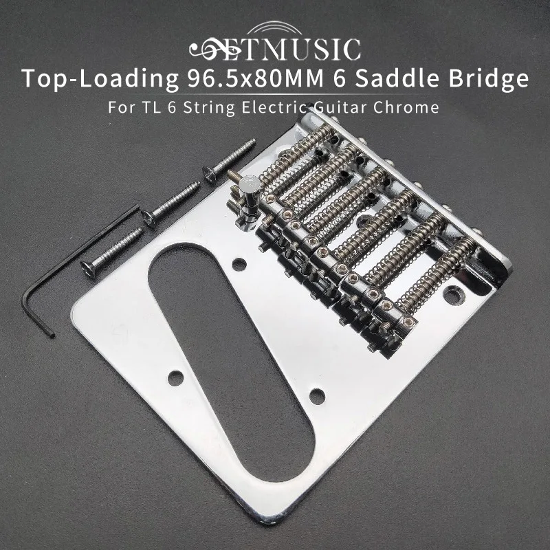 Top-Loading 96.5x80MM 6 Saddle Bridge For TL 6 String Electric Guitar Chrome Music Accessories
Top-Loading 96.5x80MM 6 Saddle Bridge For TL 6 String Electric Guitar Chrome Music Accessories