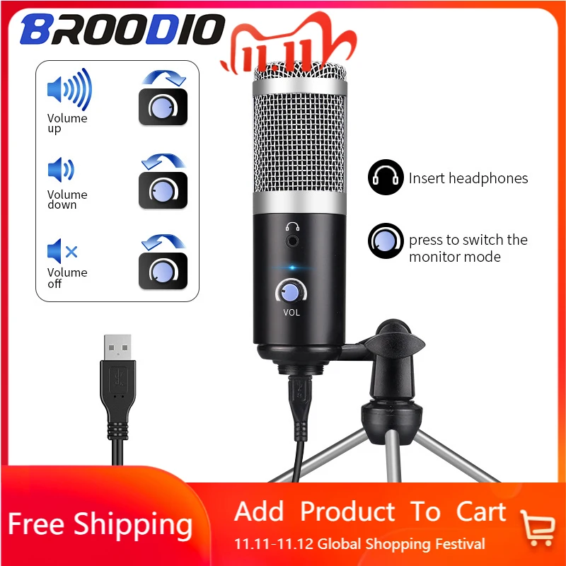 USB Condenser Recording Microphone For Youtube Podcast Live Broadcast Cardioid Studio Recording Vocals Voice Chat Microphone Mic
USB Condenser Recording Microphone For Youtube Podcast Live Broadcast Cardioid Studio Recording Vocals Voice Chat Microphone Mic