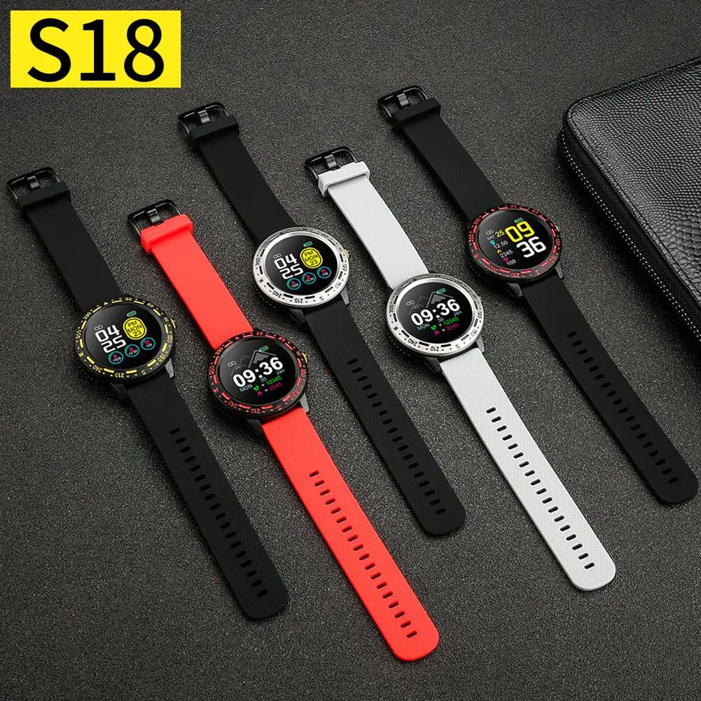 S18 Smart Watch IP67 Waterproof Dustproof 1.3 Inch Full Touch Screen Long Standby Fitness Bracelet Sports Watch Fashionable Dial
S18 Smart Watch IP67 Waterproof Dustproof 1.3 Inch Full Touch Screen Long Standby Fitness Bracelet Sports Watch Fashionable Dial