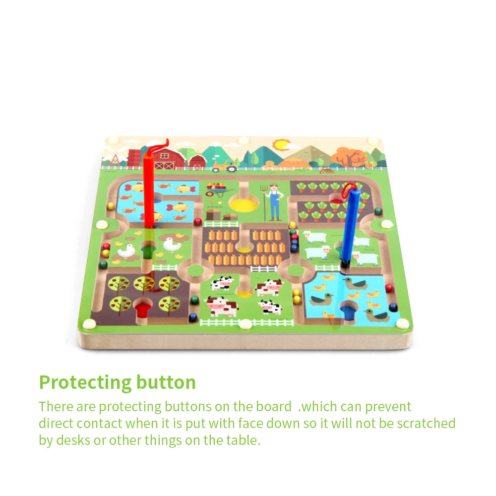 Educational Wooden Magnetic Maze Puzzle Interactive Toys Of Farm Topic Magnetic Beads Maze Children Handcraft Puzzle Toys Gift 
Educational Wooden Magnetic Maze Puzzle Interactive Toys Of Farm Topic Magnetic Beads Maze Children Handcraft Puzzle Toys Gift