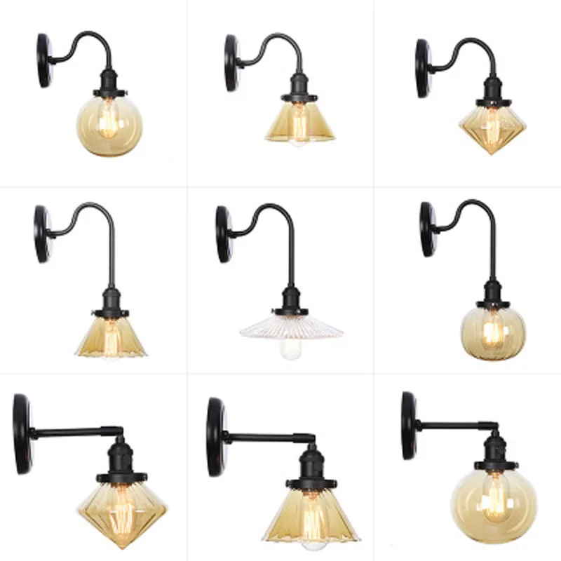 Nordic Wrought Iron Bedroom Restaurant Aisle Exhibition Hall Creative Glass Decoration Wall Lamp
Nordic Wrought Iron Bedroom Restaurant Aisle Exhibition Hall Creative Glass Decoration Wall Lamp