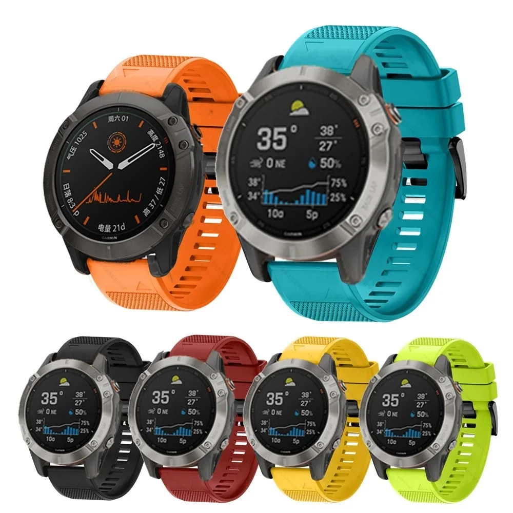 New sports silicone 26 22 20mm strap for Garmin Fenix 6 6S 6X 5X 5 5S 3 3HR Forerunner 935 945 Quick release metal buckle strap
New sports silicone 26 22 20mm strap for Garmin Fenix 6 6S 6X 5X 5 5S 3 3HR Forerunner 935 945 Quick release metal buckle strap