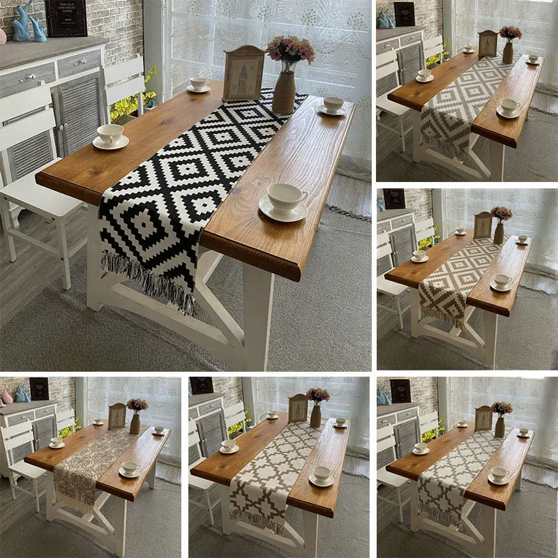 Cotton Linen Table Runners Woven Tablecloth Setting With Fringe Table Runner For Wedding Home Party Decorations Textile Supplies
Cotton Linen Table Runners Woven Tablecloth Setting With Fringe Table Runner For Wedding Home Party Decorations Textile Supplies