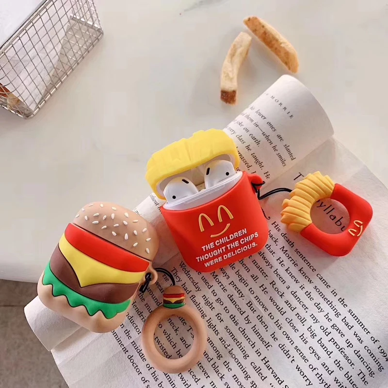 Luxury Funnly Cute 3D hamburger French fries Silicone Bluetooth Wireless Earphone Case For Apple AirPods 1 2 Box Headset
Luxury Funnly Cute 3D hamburger French fries Silicone Bluetooth Wireless Earphone Case For Apple AirPods 1 2 Box Headset