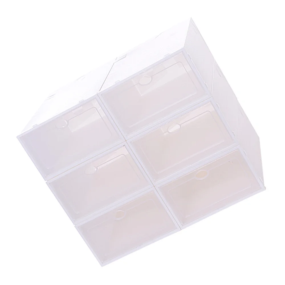 6PCS Stackable Shoes Box Thickened Transparent Shoes Storage Case Shoe Container for Men (Sky-blue) 
6PCS Stackable Shoes Box Thickened Transparent Shoes Storage Case Shoe Container for Men (Sky-blue)