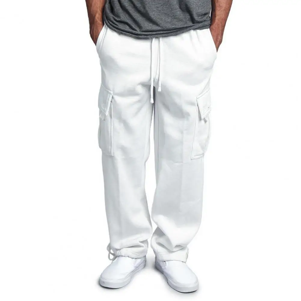 Men Solid Color Multi Pockets Trousers Drawstring Loose Sports Straight Pants Casual Sweatpants
Men Solid Color Multi Pockets Trousers Drawstring Loose Sports Straight Pants Casual Sweatpants
