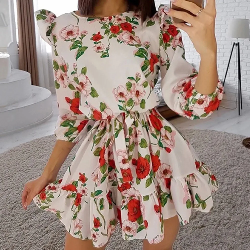 Autumn Ruffle Flowers Mini Dress Women 2021 Chiffon Long Sleeve Floral Dresses Green Red Female A Line Short Party Vestidos A50
Autumn Ruffle Flowers Mini Dress Women 2021 Chiffon Long Sleeve Floral Dresses Green Red Female A Line Short Party Vestidos A50