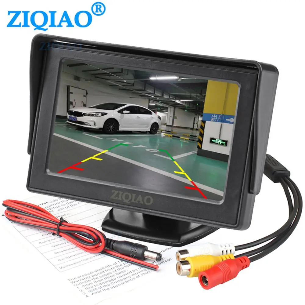 4 3 дюймовый TFT LCD Автомобильный ЖК экран монитор автомобильный дисплей обратная