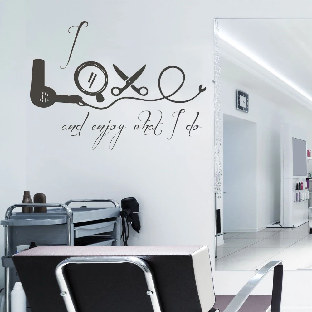Letters Wall Decor Stickers I Love and Enjoy What I Do Salon Vinyl Decal Beauty Mural Hairdresser Hair Stylist Salon Décor
Letters Wall Decor Stickers I Love and Enjoy What I Do Salon Vinyl Decal Beauty Mural Hairdresser Hair Stylist Salon Décor
