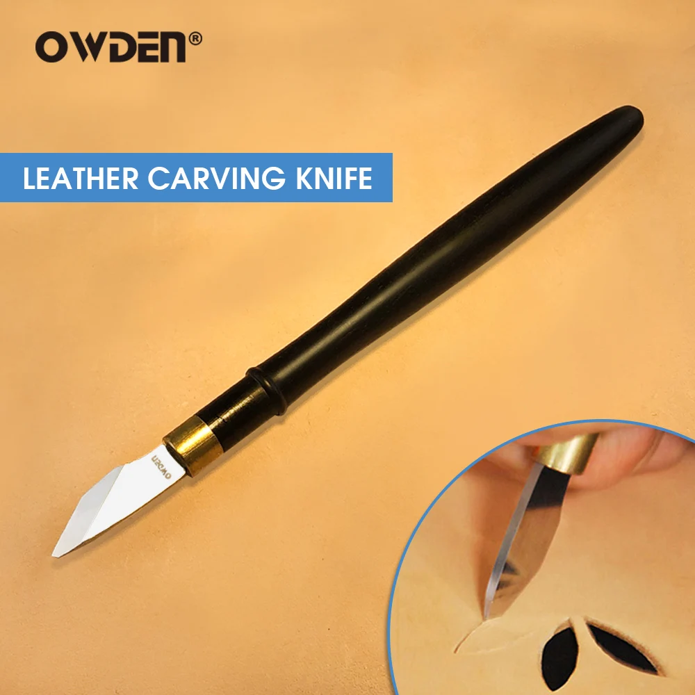 OWDEN Leather Carving Knife DIY Hobby Artwork Ebony Handle Sharp Cutter Handwork Tool for Leather Craft
OWDEN Leather Carving Knife DIY Hobby Artwork Ebony Handle Sharp Cutter Handwork Tool for Leather Craft