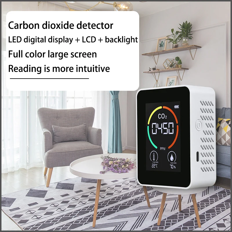 3 в 1 цифровой измеритель CO2, датчик температуры и влажности PPM, тестер, монитор качества воздуха для детектора HCHO и TVOC углекислого газа
3 в 1 цифровой измеритель CO2, датчик температуры и влажности PPM, тестер, монитор качества воздуха для детектора HCHO и TVOC углекислого газа
