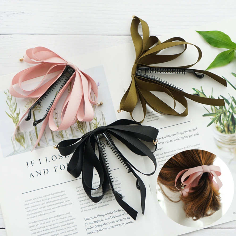 New Korea Style Sweet Hairpin Cute Ribbon Bow Rhinestone Banana Hair Clip Women Fashion Hair Accessories Hair Styling Tools Diy
New Korea Style Sweet Hairpin Cute Ribbon Bow Rhinestone Banana Hair Clip Women Fashion Hair Accessories Hair Styling Tools Diy